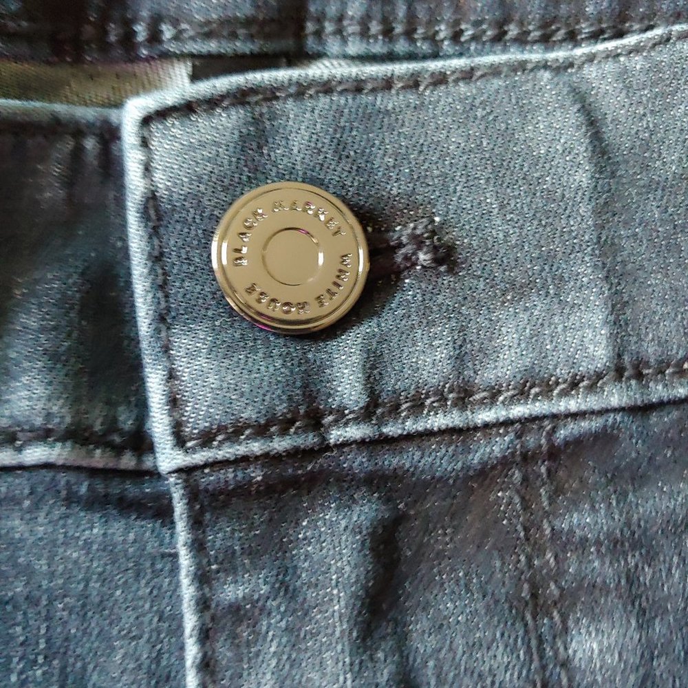 White House Black Market sparkly the skinny ankle jeans size 12 - Picture 9 of 15